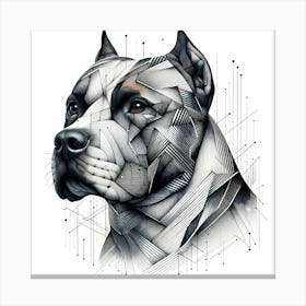 Cane Corso - Abstract Line Art Illustration 239 Canvas Print