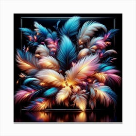 Colorful Feathers Canvas Print