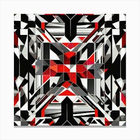 Collide red black Canvas Print