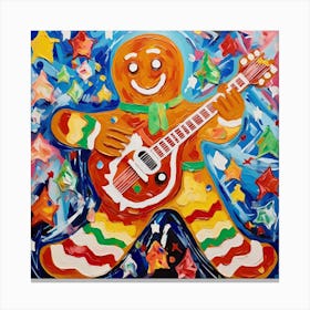 Gingerbread Guitar Canvas Print