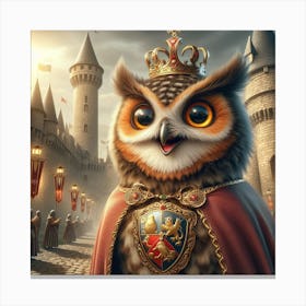 Owl In The Castle Canvas Print