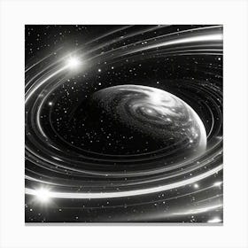 Space Spiral Galaxy Canvas Print