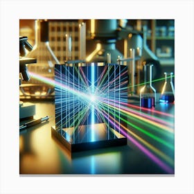 Rays Of Light In A Laboratory Canvas Print