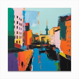 Abstract Travel Collection Berlin Germany 3 Canvas Print