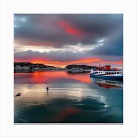 Sunset At Linlithgow Canvas Print