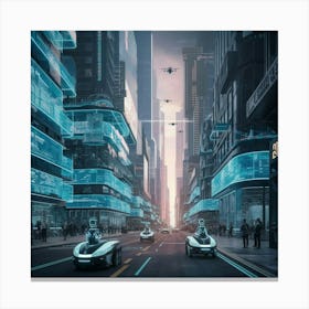 Futuristic Cityscape 39 Canvas Print