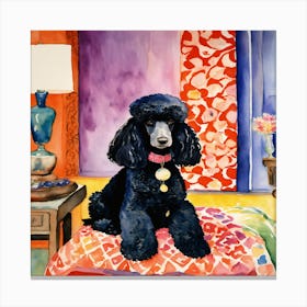 Poodle Painting Canvas Print