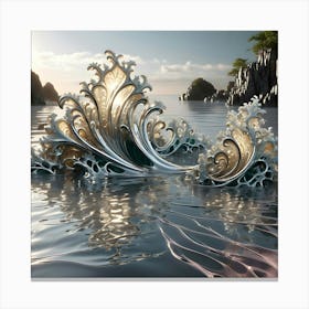 Waves Of Life 28 Canvas Print