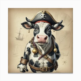 Pirate Cow 1 Canvas Print