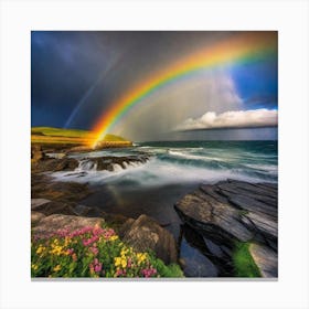 Rainbow Over The Ocean 3 Canvas Print