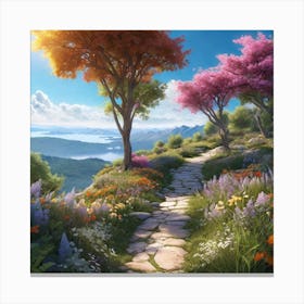 Path To The Mountains Canvas Print