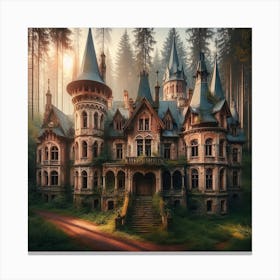 Castle In The Woods Canvas Print