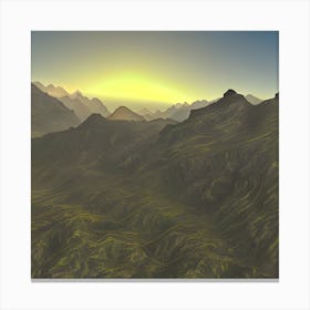 Sunset In The Mountains 1 Canvas Print