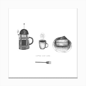 Coffee And Cake Canvas Print