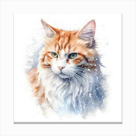 Carmel Snow Cat Portrait 2 Canvas Print