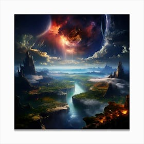 Space Landscape Canvas Print