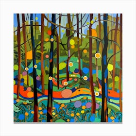 Panting Forest Abstrat 1 Canvas Print