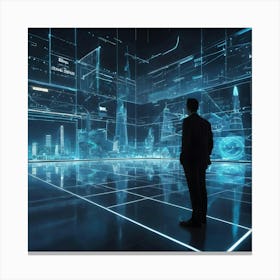 Futuristic Businessman 8 Canvas Print