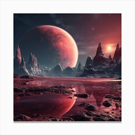 An Alien Planet With Red Sky 5:7 Canvas Print