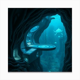 Futuristic Underwater Research Station Canvas Print