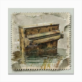 Piano In Water Canvas Print