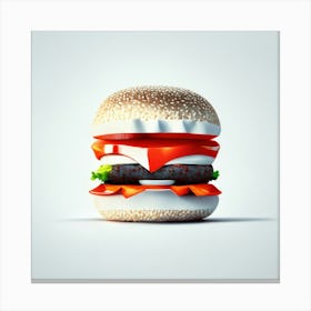 Cheeseburger Iconic (71) Canvas Print