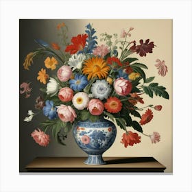 Default A Still Life Of Flowers In A Wanli Vase Ambrosius Boss 0 Canvas Print