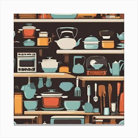 Kitchen Background Canvas Print