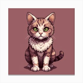 Pixel Cat 3 Canvas Print