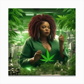 Woman In A Lab Canvas Print