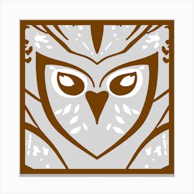 Chic Owl Flat White Coffee Canvas Print