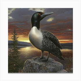 Lone bird Canvas Print