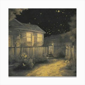 Night In The Yard Canvas Print