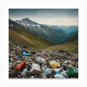 Garbage In The Mountains 5 Canvas Print