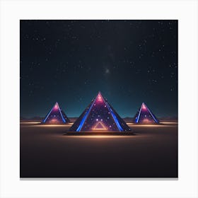 Pyramids In The Desert Canvas Print