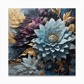 Blue dahlia 1 Canvas Print