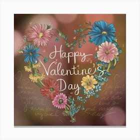 Happy Valentine'S Day Canvas Print