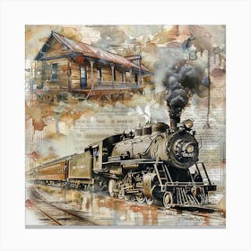Vintage Steam Train 5 Canvas Print