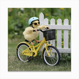 A Photo Of A Cute Yellow Chick Riding A 5kpymvdbs3oqzkz3 Afjpw 32zjwcb9tikyh0fuqcsfxw Canvas Print