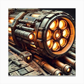 Plasma Cannons Of Martian Battle Tanks Canvas Print