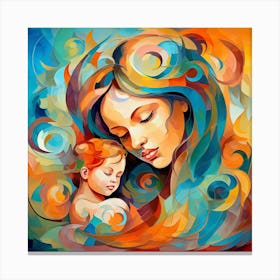 Mother And Child 19 Canvas Print