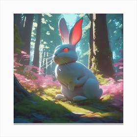 Rabbit In The Woods 63 Canvas Print