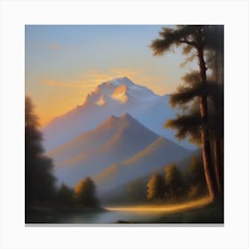 Sunrise Over The Mountains Canvas Print