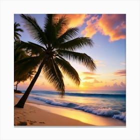 Sunset On The Beach 1 Canvas Print