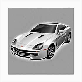 White Sports Car 7 Canvas Print