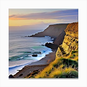 Sunset On The Coast Canvas Print