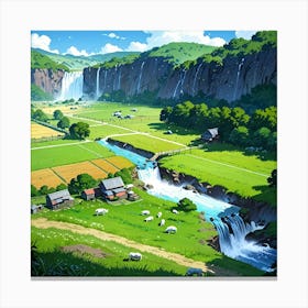 Anime Landscape Canvas Print