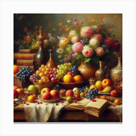 Fruit And Flowers 1 Canvas Print