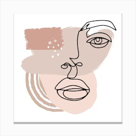 Woman'S Face 3 Canvas Print