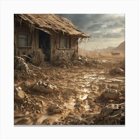 Shack In The Mud Canvas Print